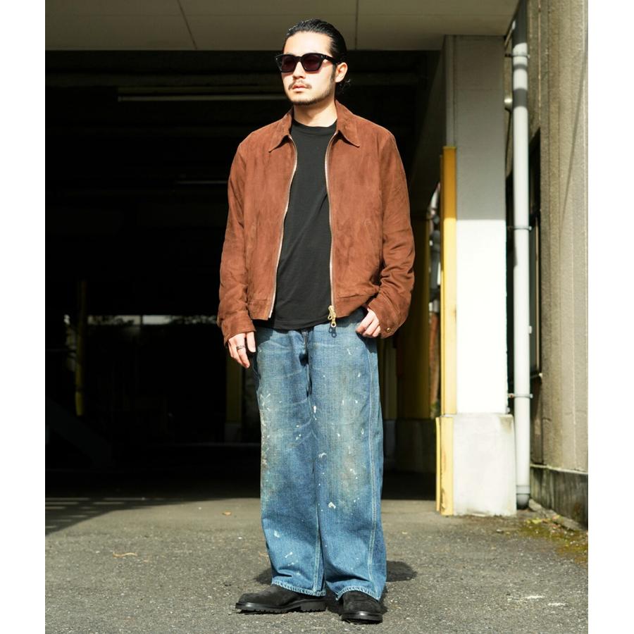 CINQUANTA（チンクワンタ） ： REGULAR COLLAR ZIP BLOUSON CAMOSCIO