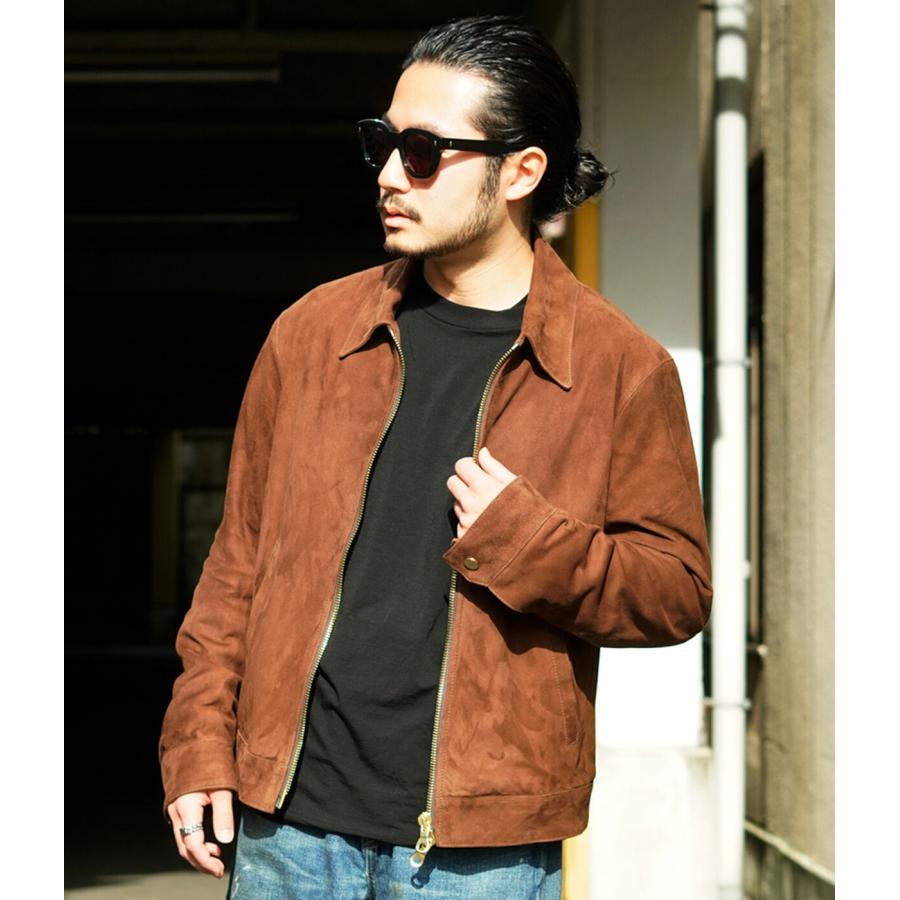 CINQUANTA（チンクワンタ） ： REGULAR COLLAR ZIP BLOUSON CAMOSCIO