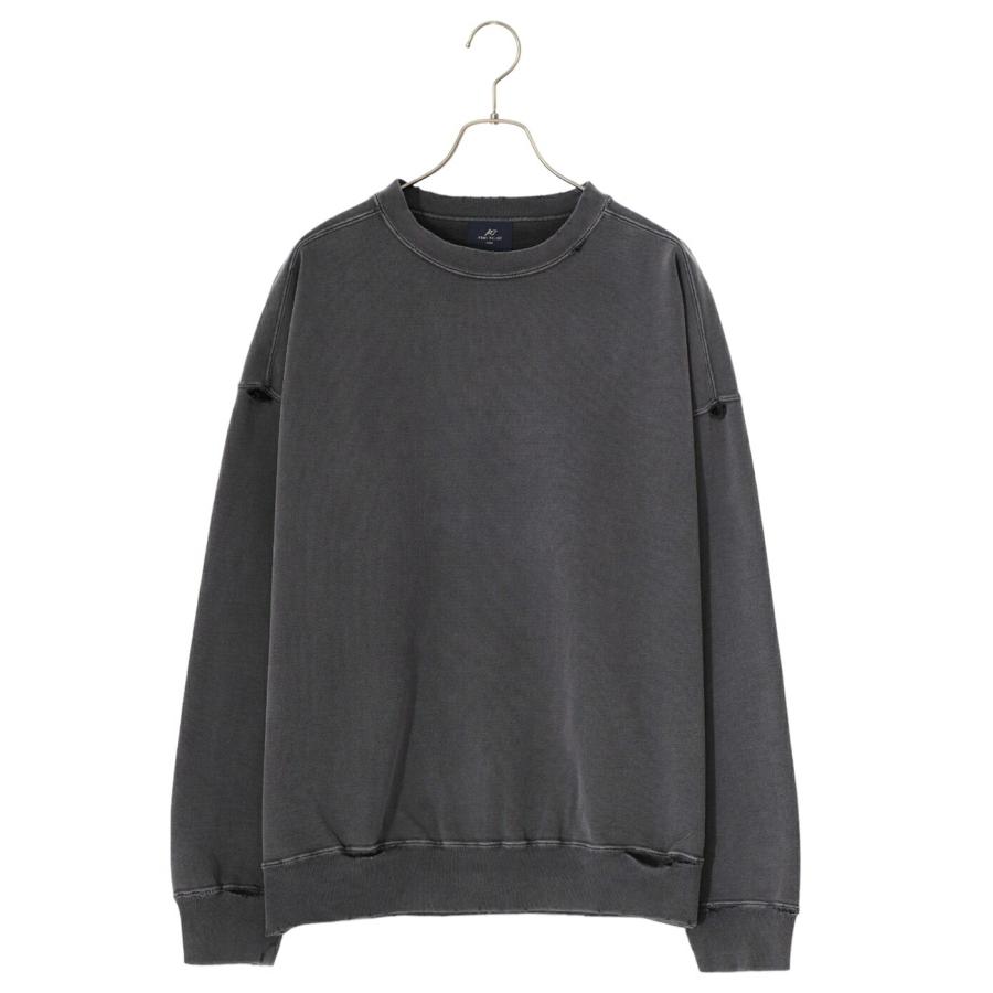 レミレリーフ　ネイビーレーベル　ダブルSP加工裏毛クルー　ブラック REMI RELIEF（レミレリーフ公式）オフィシャルオンラインストア