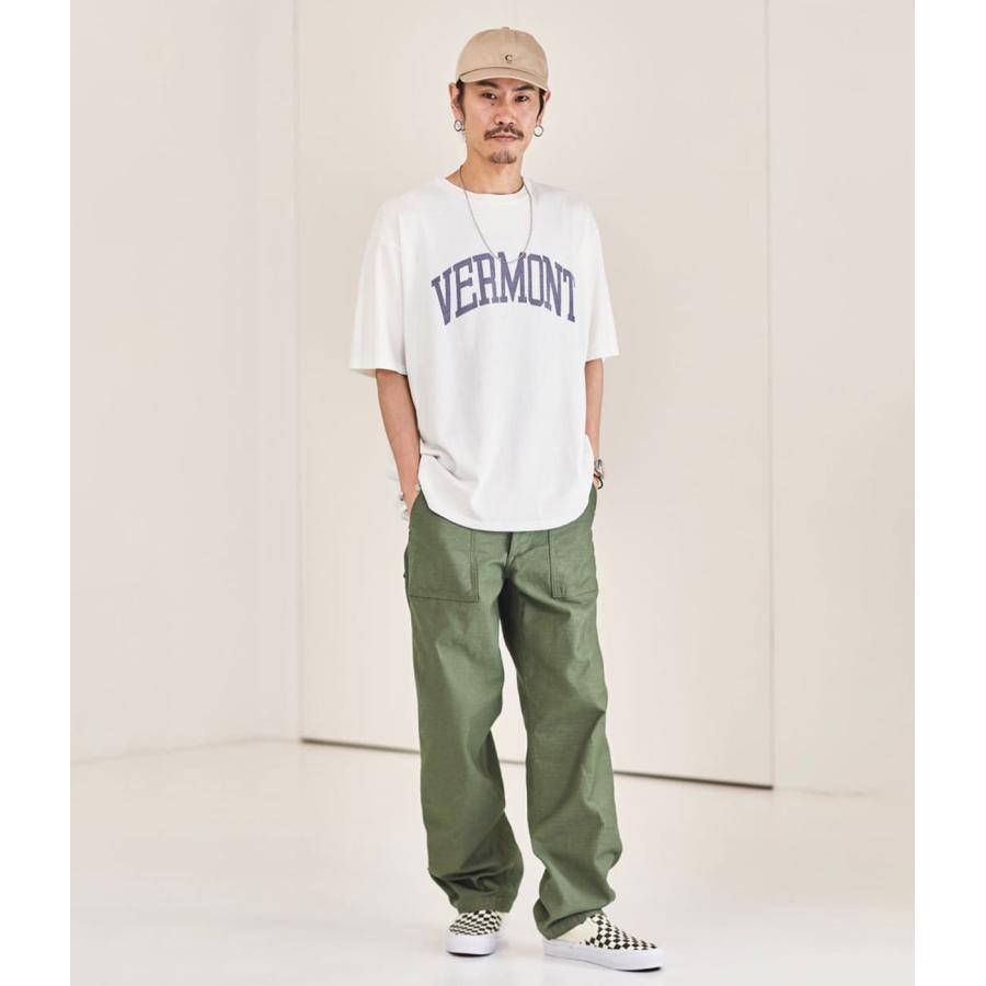 REMI RELIEF NAVY LABEL / レミレリーフ ： 別注 コットンキュプラT