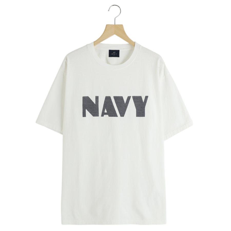 新品未使用★【REMI RELIEF】 Reversible T shirt REMI RELIEF / SP加工 40/-天竺 リバーシブルT (P.Navy × Gold)