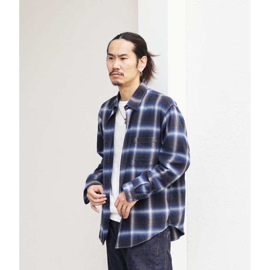 未使用 REMI RELIEF (レミレリーフ) ネルシャツ　ブルー REMI RELIEF NAVY LABEL 【P10倍】REMI / レミレリーフ ネイビー