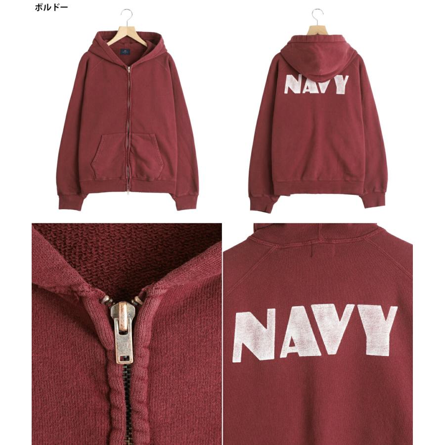 REMI RELIEF NAVY LABEL / レミレリーフ ネイビーレーベル ： NEW SP加工3飛び裏毛ZIPパーカ(NAVY) / 全3色 ： RN30389287AKの画像