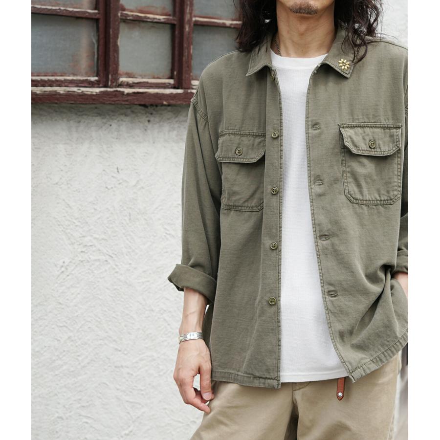REMI RELIEF NAVY LABEL / レミレリーフ ネイビーレーベル ： ミリタリーシャツ ： RN30389298AKの画像