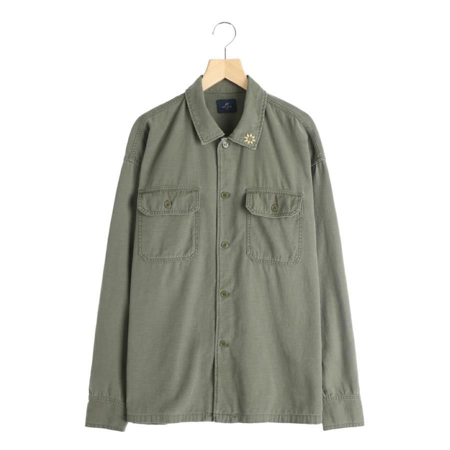 REMI RELIEF NAVY LABEL / レミレリーフ ネイビーレーベル ： ミリタリーシャツ ： RN30389298AKの画像