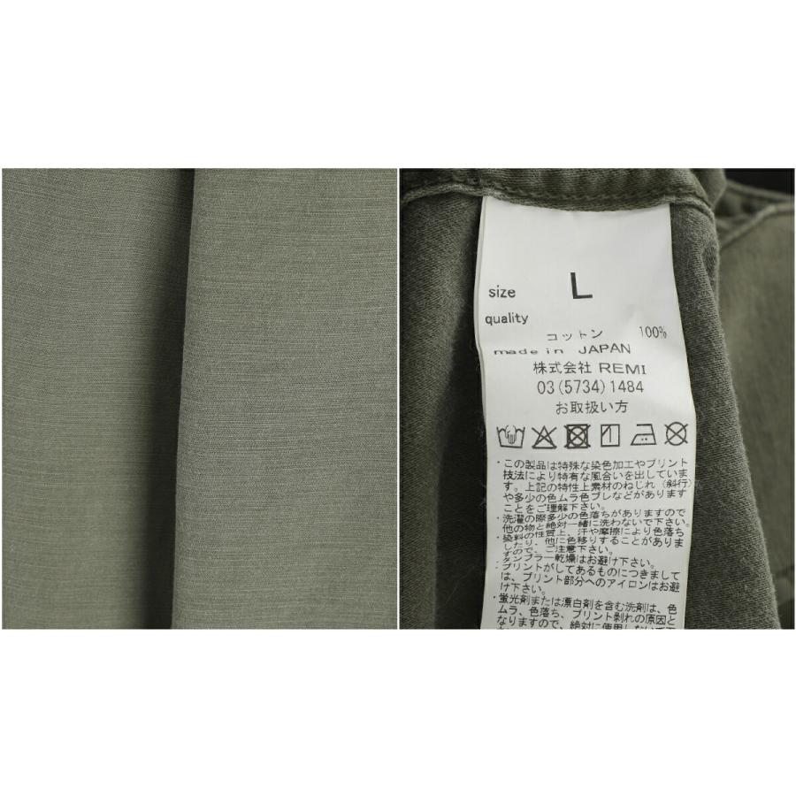 REMI RELIEF NAVY LABEL / レミレリーフ ネイビーレーベル ： ミリタリーシャツ ： RN30389298AKの画像