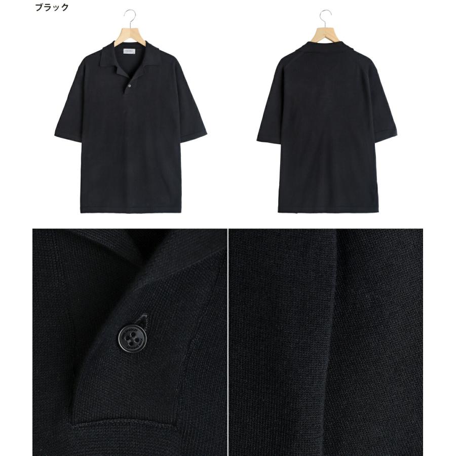 ジョンスメドレー　スキッパーニットポロ　チャコール　size:M　英国製 JOHN SMEDLEY｜ジョンスメドレー日本公式