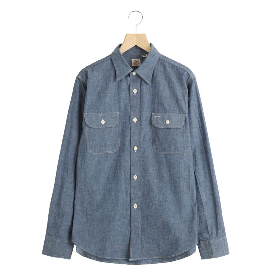 SUGAR CANE / シュガーケーン ： BLUE CHAMBRAY L/S WORK SHIRT ： SC27850 | SUGAR CANE