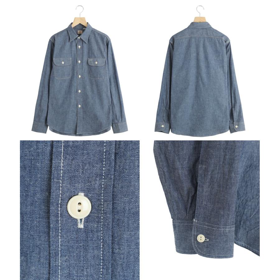 SUGAR CANE / シュガーケーン ： BLUE CHAMBRAY L/S WORK SHIRT ： SC27850 | SUGAR CANE | 02