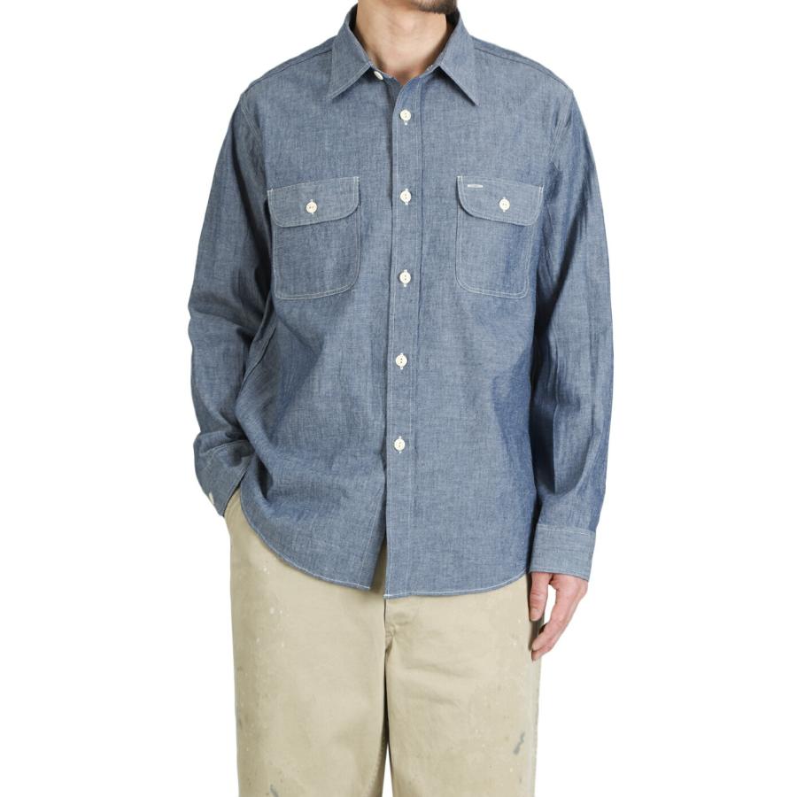 SUGAR CANE / シュガーケーン ： BLUE CHAMBRAY L/S WORK SHIRT ： SC27850 | SUGAR CANE | 04