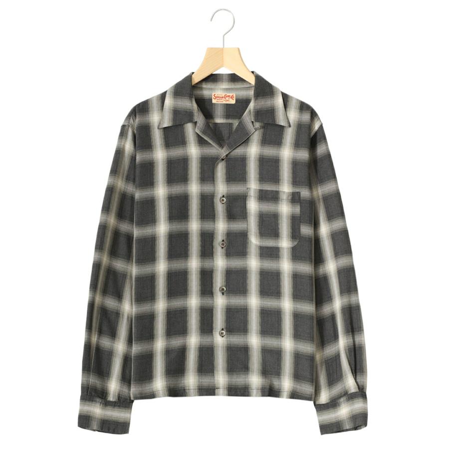 SUGAR CANE / シュガーケーン ： RAYON COVERT CHECK L/S OPEN SHIRT 