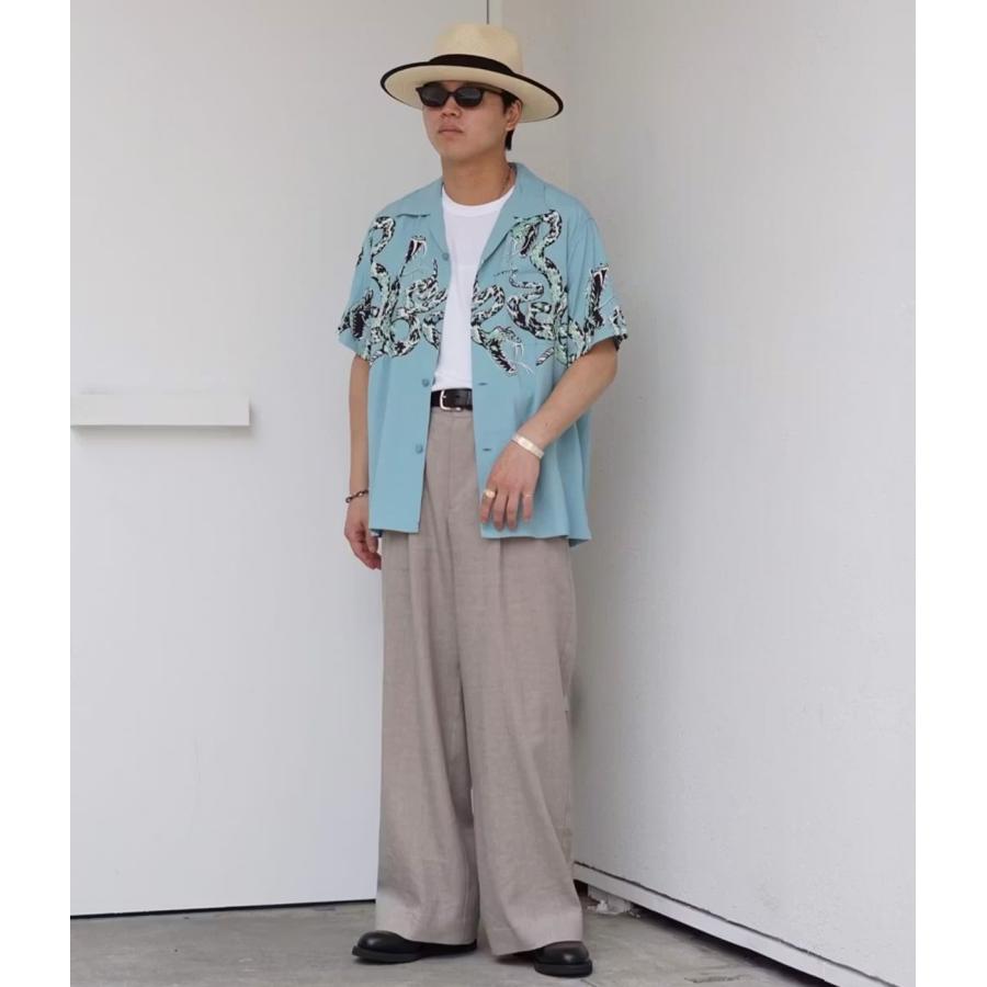 STAR OF HOLLYWOOD / スターオブハリウッド ： “RATTLE SNAKE” HIGH DENSITY RAYON S/S OPEN SHIRT / 全2色 ： SH39486 | STAR OF HOLLYWOOD | 07