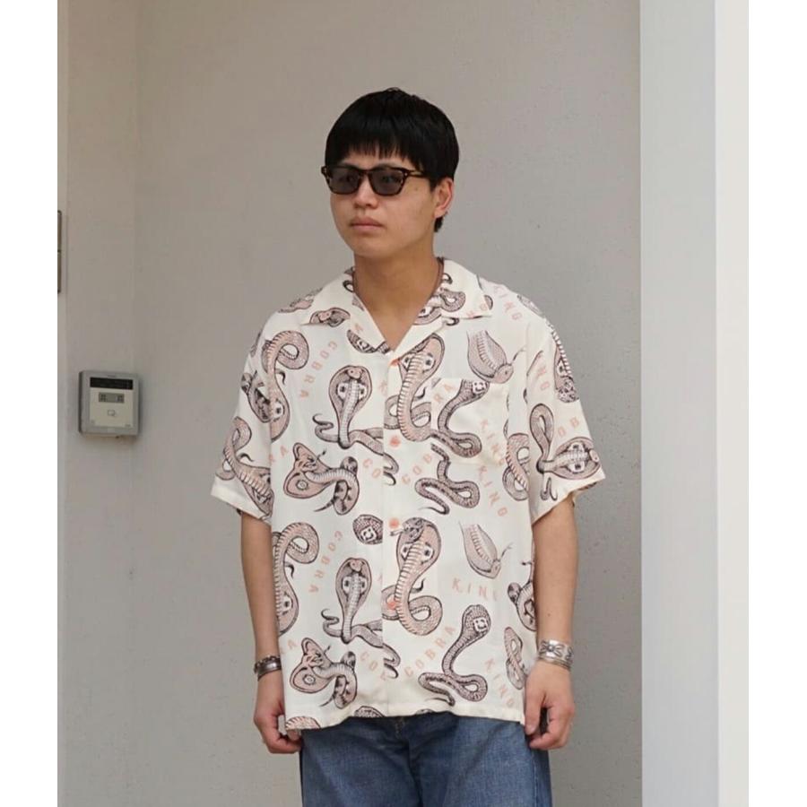 STAR OF HOLLYWOOD / スターオブハリウッド ： “KING COBRA” by VINCE RAY HIGH DENSITY RAYON S/S OPEN SHIRT / 全2色 ： SH39488 | STAR OF HOLLYWOOD | 13