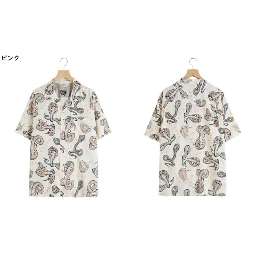 STAR OF HOLLYWOOD / スターオブハリウッド ： “KING COBRA” by VINCE RAY HIGH DENSITY RAYON S/S OPEN SHIRT / 全2色 ： SH39488 | STAR OF HOLLYWOOD | 07