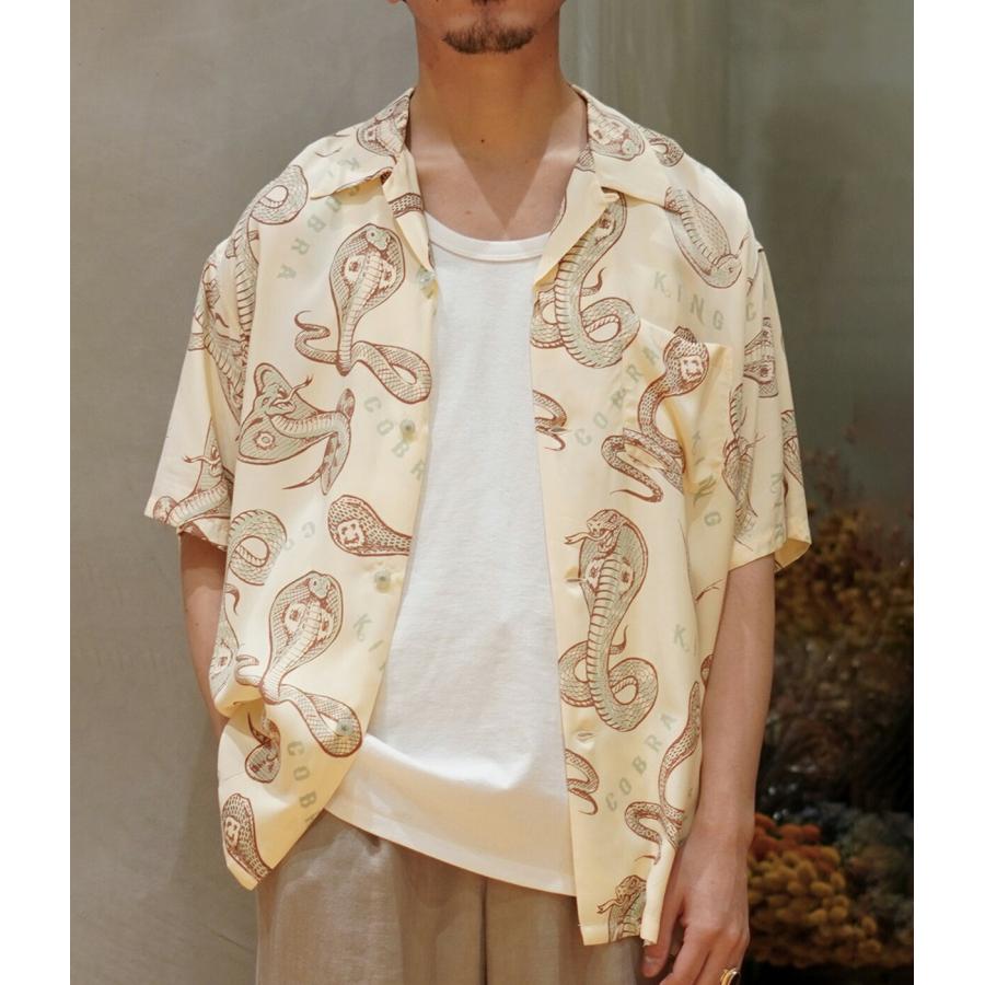 STAR OF HOLLYWOOD / スターオブハリウッド ： “KING COBRA” by VINCE RAY HIGH DENSITY RAYON S/S OPEN SHIRT / 全2色 ： SH39488 | STAR OF HOLLYWOOD | 09