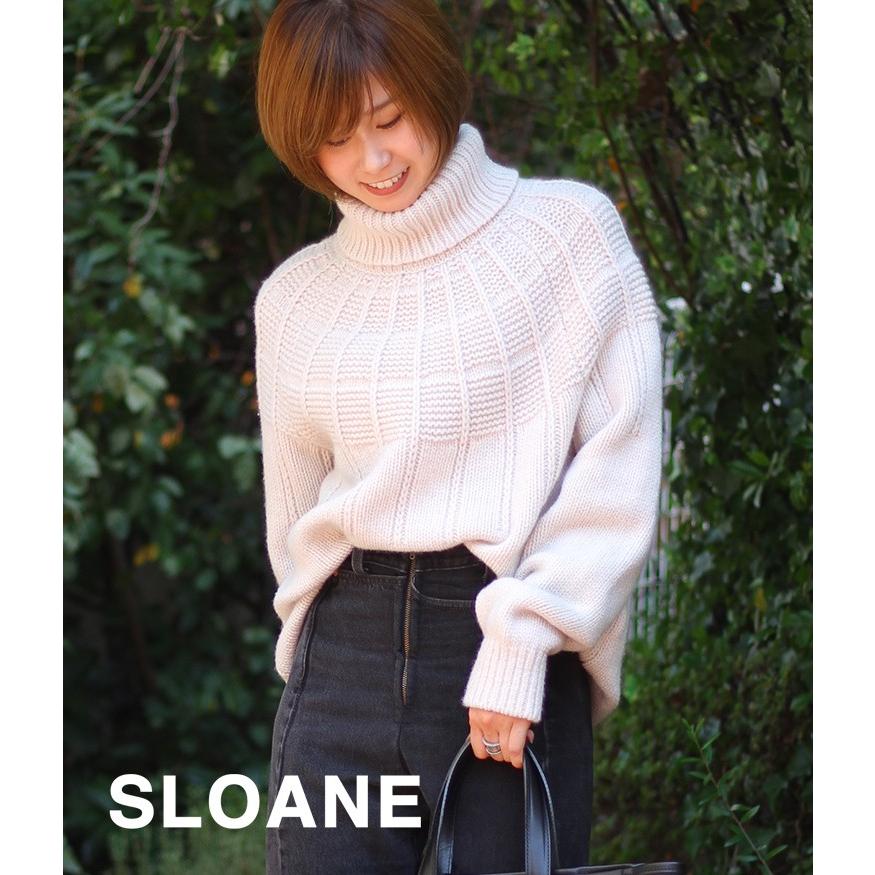 Sloane スローン レディース 求心編みタートルネック ベージュ 求心編みタートルネック ニット レディース Sl4w 110 Arknets 通販 Paypayモール