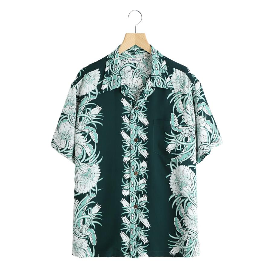 SUN SURF / サンサーフ ： “NIGHT BLOOMING CEREUS BORDER“ S/S RAYON HAWAIIAN SHIRT ： SS39612 | SUN SURF