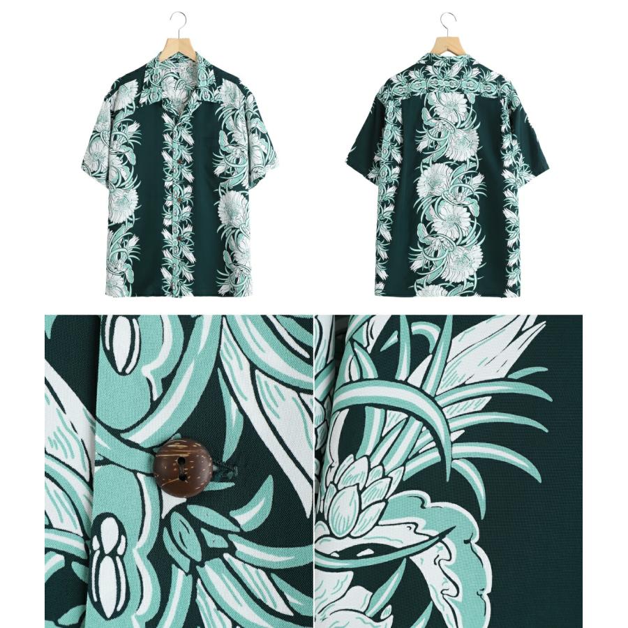 SUN SURF / サンサーフ ： “NIGHT BLOOMING CEREUS BORDER“ S/S RAYON HAWAIIAN SHIRT ： SS39612 | SUN SURF | 01