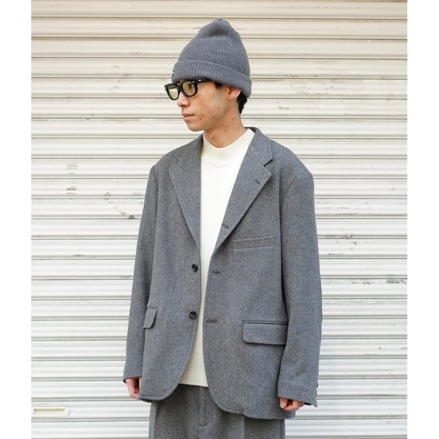 Unlikely アンライクリーグレーヘリンボーンスポーツコート Unlikely / アンライクリー ： Assembled Sports Coat Wool