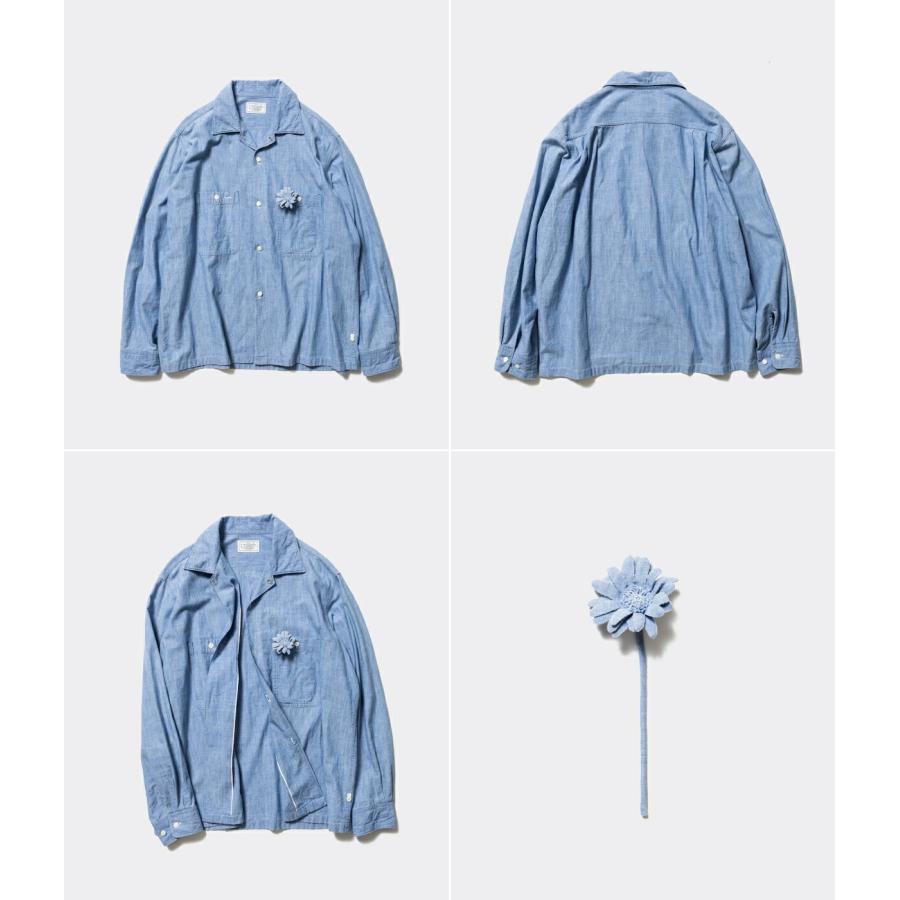 Unlikely / アンライクリー ： Unlikely Open Collar Chambray with Flower ： U26S-11-0003の画像