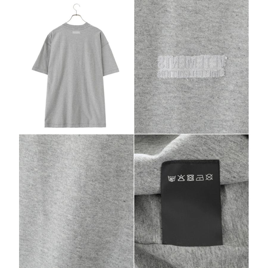 【15%OFF】VETEMENTS / ヴェトモン ： ALL GREY INSIDE-OUT T-SHIRT ： UE63TR100Sの画像