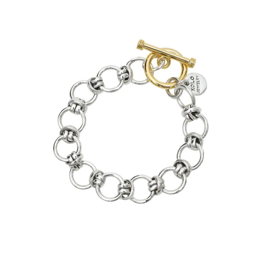 XOLO JEWELRY / ショロ ジュエリー ： Horn link Bracelet -12mm- 24K Parts coating ： XOB019-PG【宅急便コンパクト】