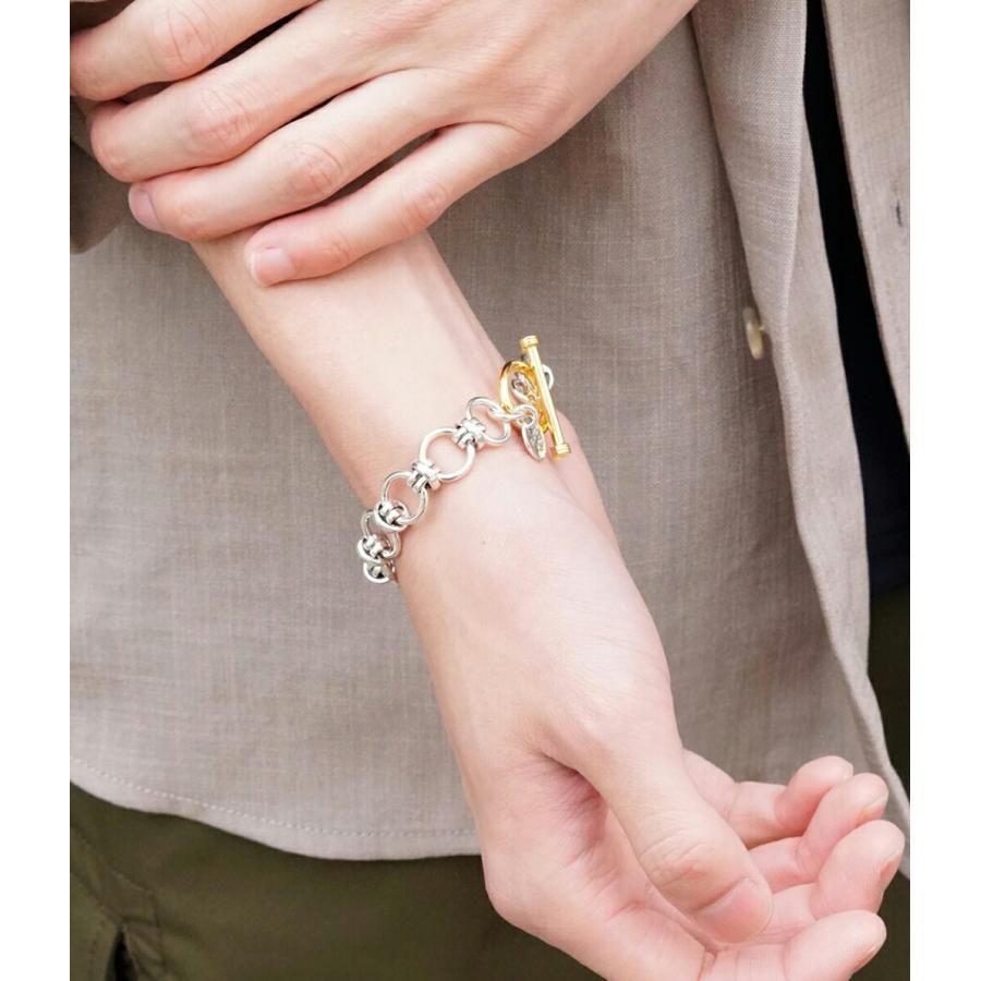 XOLO JEWELRY / ショロ ジュエリー ： Horn link Bracelet -12mm- 24K Parts coating ： XOB019-PG【宅急便コンパクト】 24K