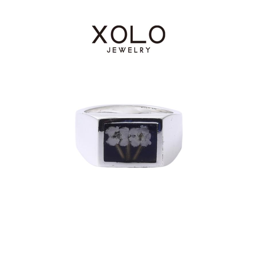 XOLO JEWELRY / ショロ ジュエリー ： Signet Ring with Flower