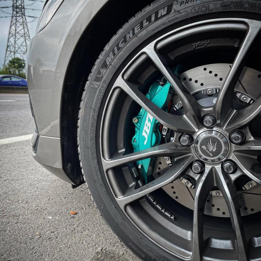 JBTブレーキキャリパー4POT（SP4P）+2ピース355mmスリットローターフロントキット：VW GOLF8系：全10色_4