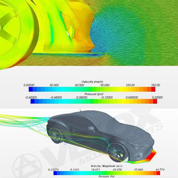 VERUS ENGINEERING(ヴェルス)：A0091A：TOYOTA 86(ZN6：) / SUBARU BRZ(ZC6)：前期用フロントスプリッター2ピースの画像
