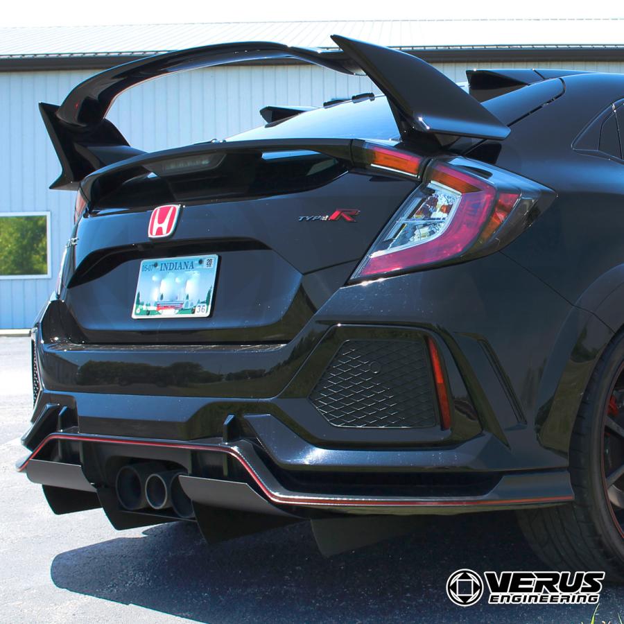 VERUS ENGINEERING(ヴェルス)：A0192A：ホンダ・シビックTYPE-R(FK8)対応リアディフューザー：アルミ＋パウダーコートの最高品質の画像