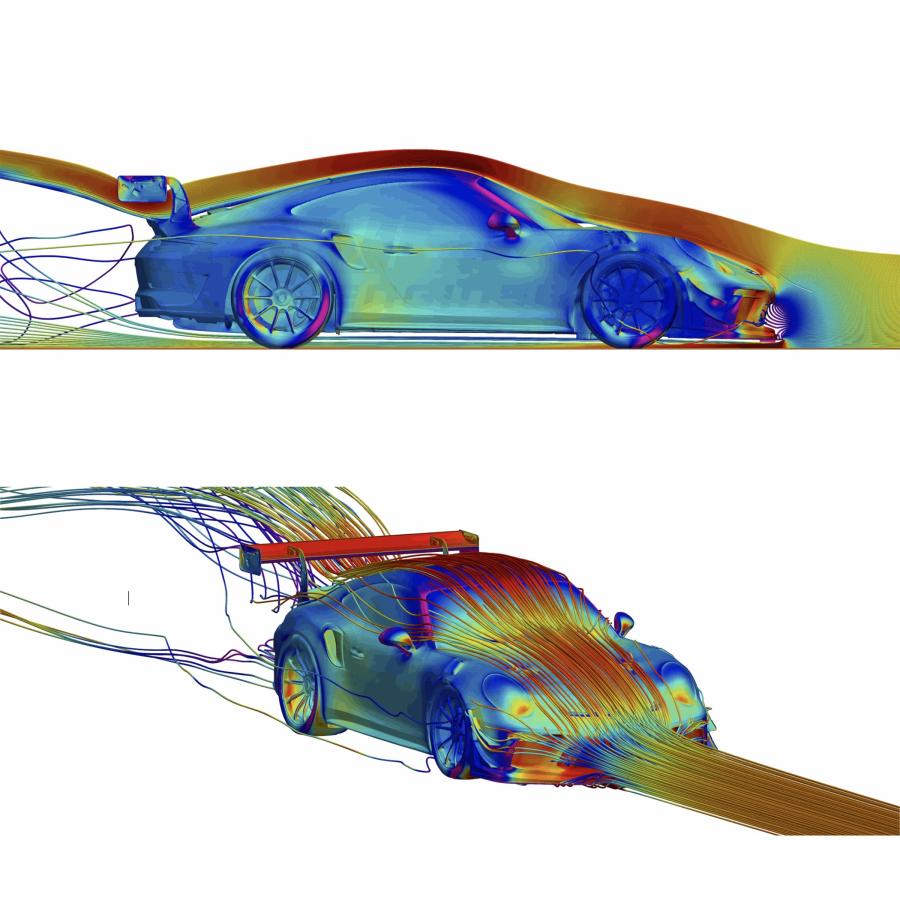 VERUS ENGINEERING(ヴェルス)：A0208A：ポルシェ：PORSCHE 991.2：GT3/GT3RS：デュアルダイブプレーン（カナード）：グロス/マットの画像
