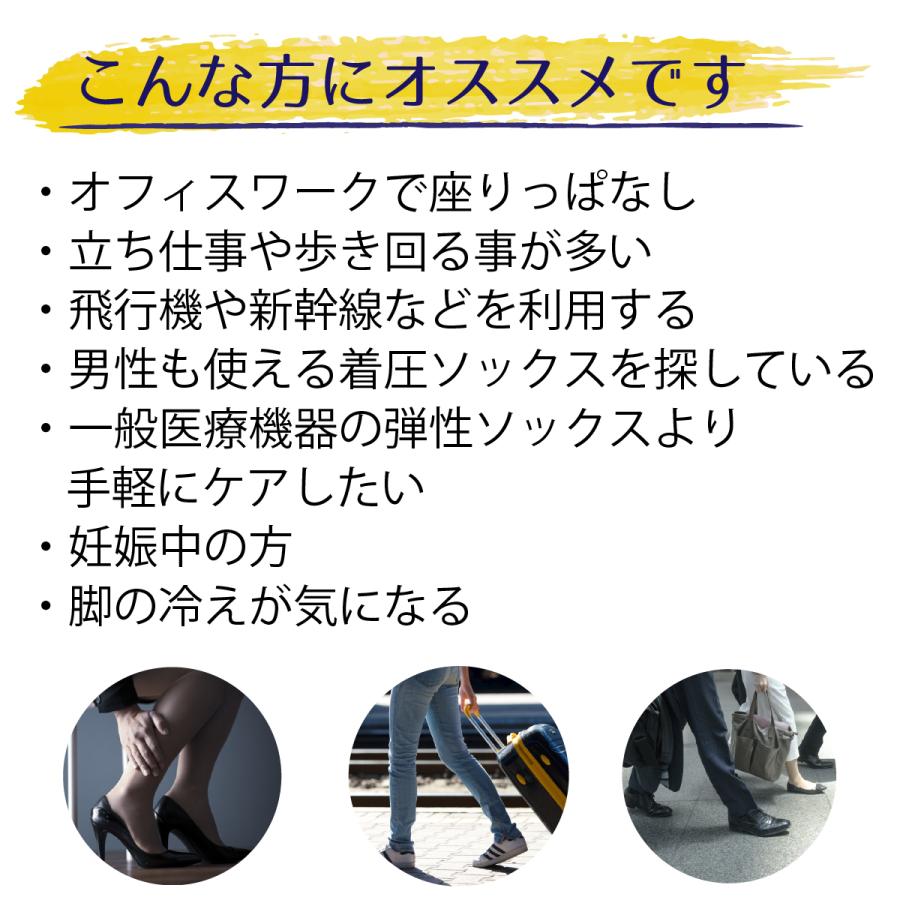 弾性ストッキング 保温 裏起毛 着圧ソックス 医師監修 弾性ソックス Dr.feel Warm ブラック 1足入り 両足用 | Dr.Feel | 10