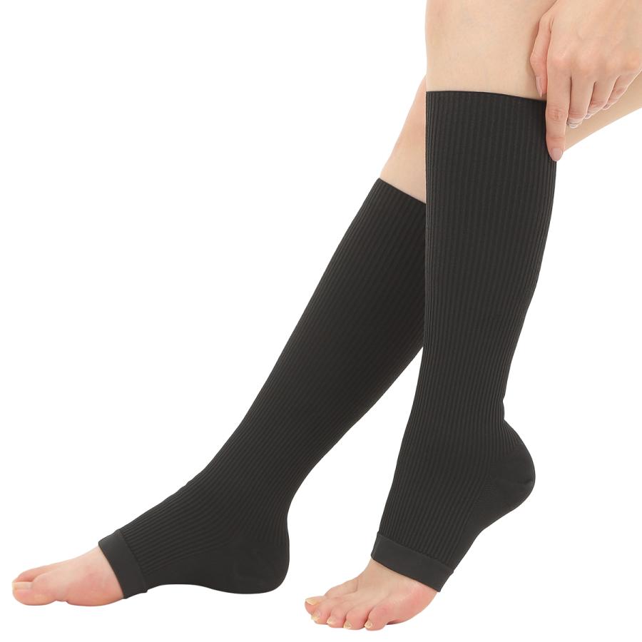 弾性ストッキング 保温 裏起毛 着圧ソックス 医師監修 弾性ソックス Dr.feel Warm ブラック 1足入り 両足用 | Dr.Feel | 14