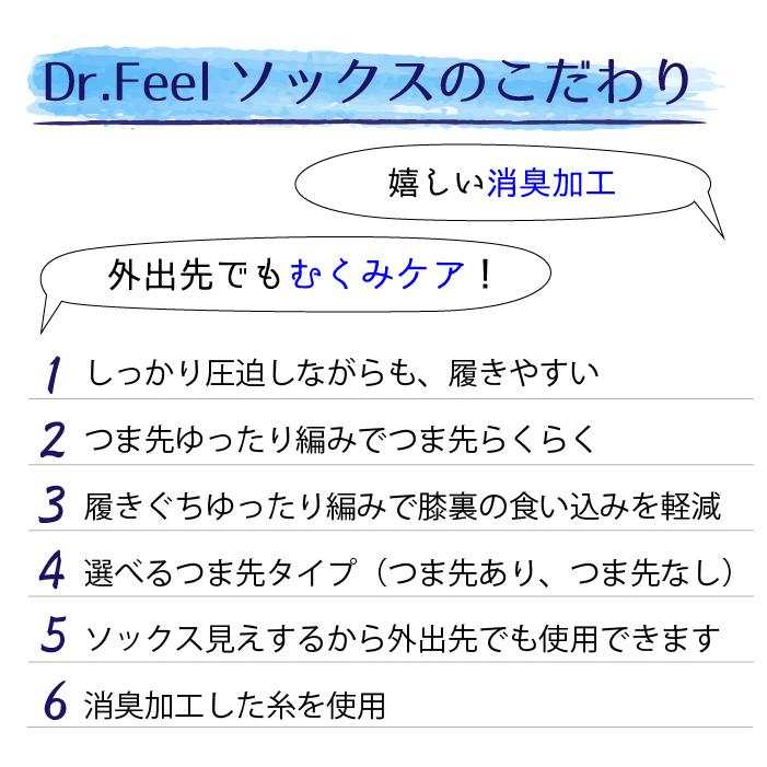 弾性ストッキング 着圧ソックス 医療用 Dr.feel Night 足首21hPs 弱圧 ブラック 1足入り 両足用 むくみ｜arkwise｜05