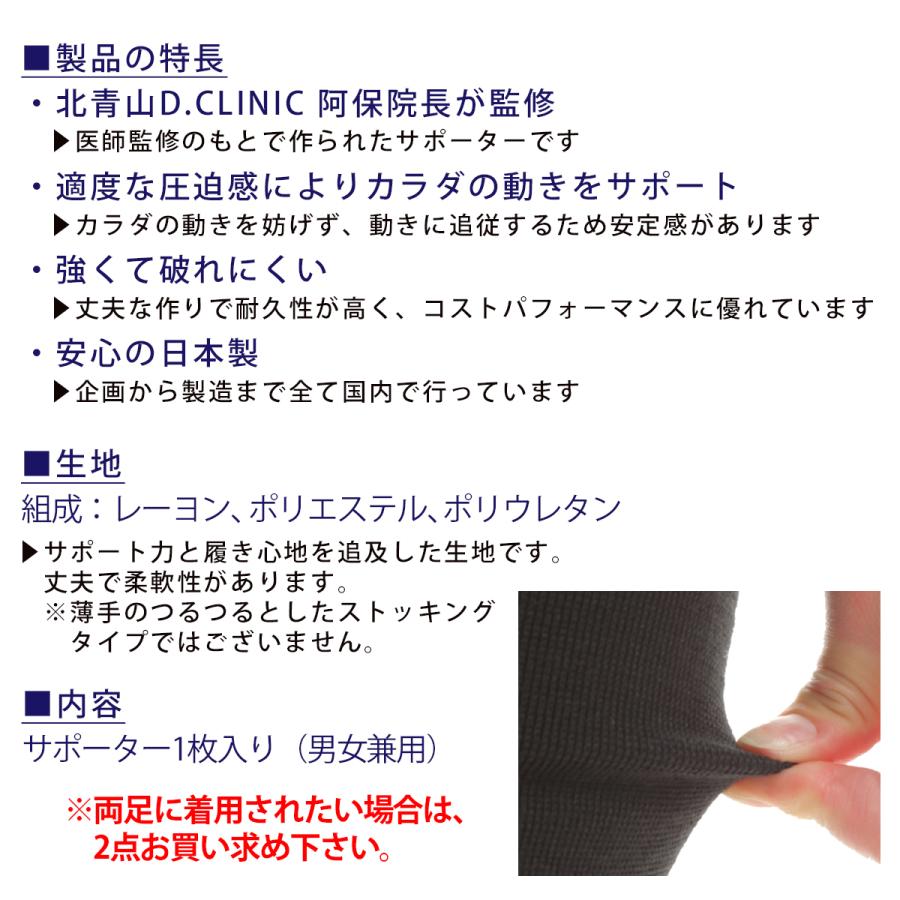 サポーター 太もも用 膝用 医師監修 Dr.Feel 膝 太もも 兼用サポーター ブラック 強圧 1枚入り 片足用 黒 男女兼用 | Dr.Feel | 02