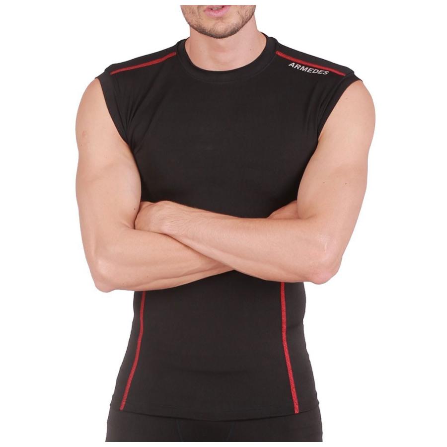 メンズ スリーブレス シャツ 同色2枚 コンプレッションウェア スポーツ ジム ジョギング ランニング サッカー インナー ウェア スーツ インナー 春物 夏 秋 冬 Ar121set2 アルメデスストア 通販 Yahoo ショッピング