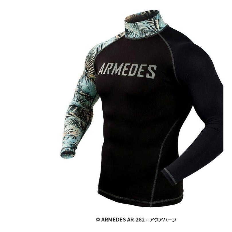 メンズ 長袖 ロング シャツ ラッシュガード タートルネック メンズ コンプレッションウェア ジム ジョギング ランニング サッカー ゴルフ 水着 春 夏 秋 冬 Ar2 アルメデスストア 通販 Yahoo ショッピング