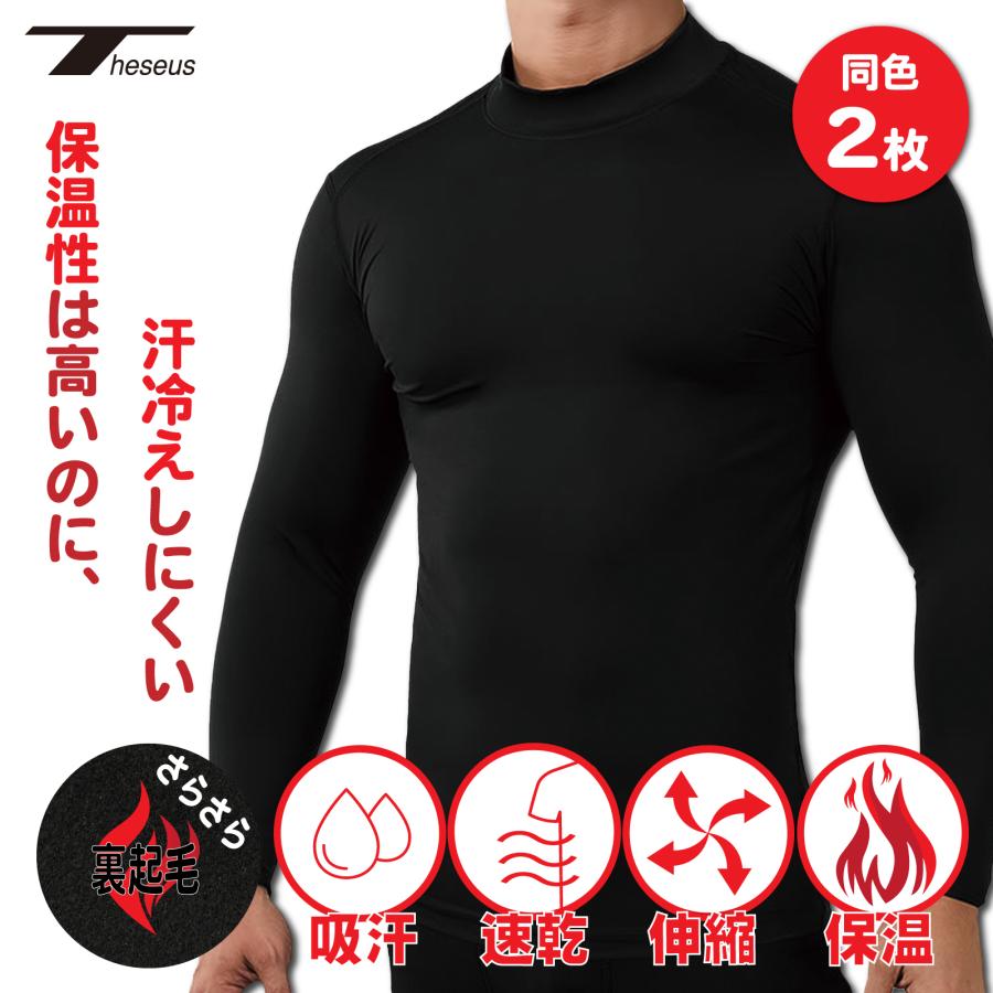 THESEUS 裏起毛 コンプレッションウェア 同色2枚セット メンズ 