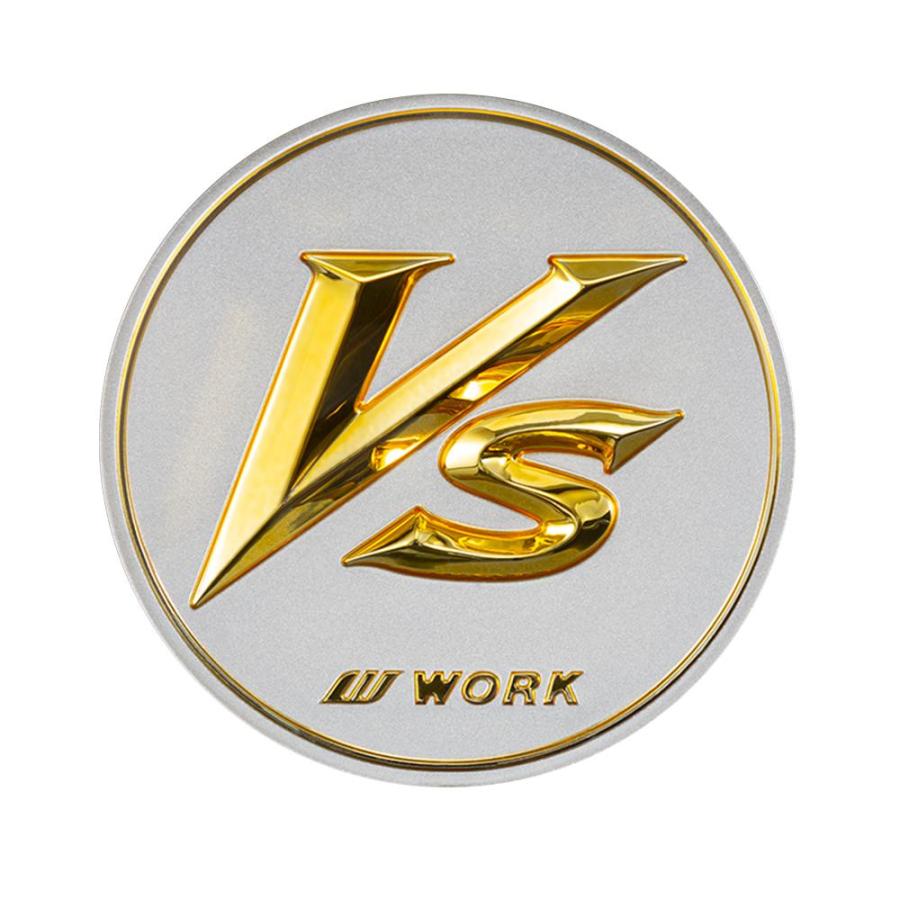 WORK - VS KF# 8.5j 19in 足つきリム ライトグレイッシュシルバー 銀輪 1本 細工物