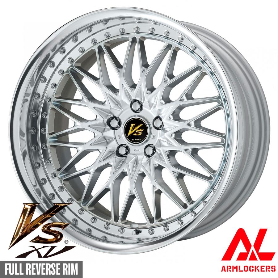 ワーク VS XV 13.0j 19インチ フルリバース シルキーリッチシルバー SRS ホイール 1本 エックスブイ_1