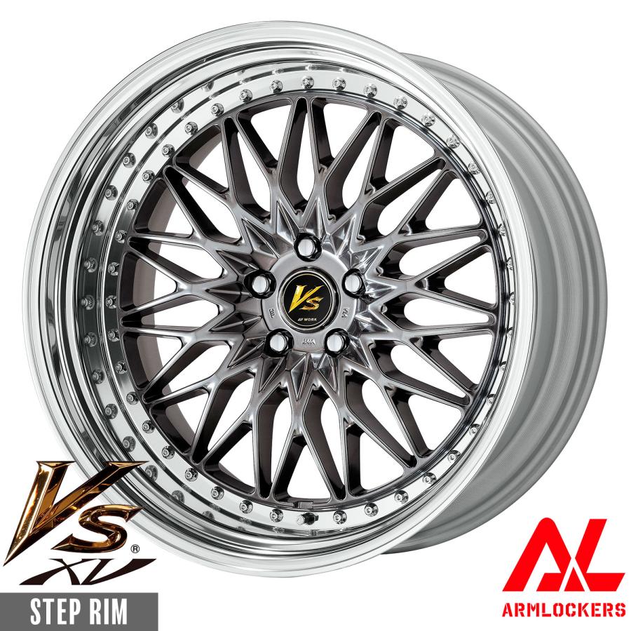 専用① 2本のみwork　VS-XV 20インチ　BSB 9J 4本通し WORK ワーク VS XV 9.0j 20インチ ステップリム ブリリアントシルバー