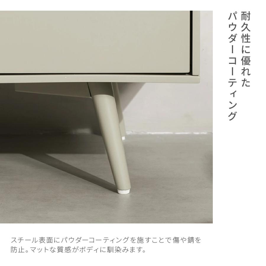 収納棚 チェスト リビング収納 キャビネット 引き出し収納 リビングボード ローボード 大容量 ラグジュアリー グレージュ Armonia アルモニアの画像