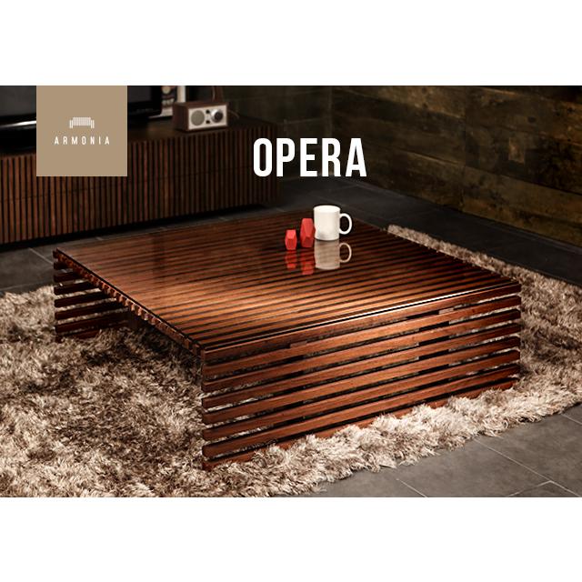 センターテーブル ローテーブル OPERA 木製 ガラス ナチュラル 正方形  