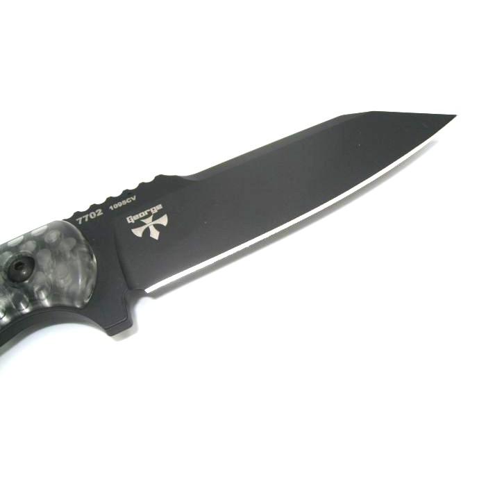 ケーバー 7702 レス・ジョージ クールネーム - リバースタントー ブラック直刃 KA-BAR Les George Cool Name - Reverse Tanto 【日本正規品】