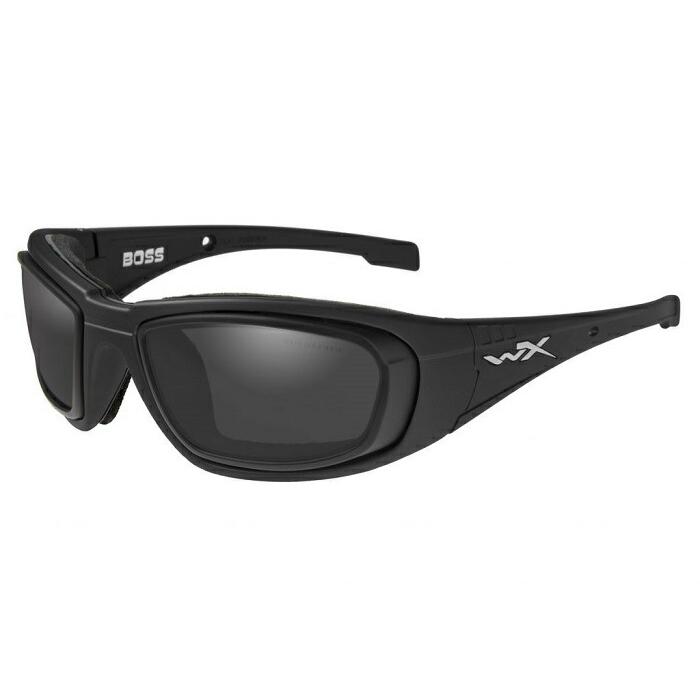 (リム ガスケットモデル) ワイリーエックス ボス BOSS RIM スモーク マットブラックフレーム サングラス WileyX正規販売店