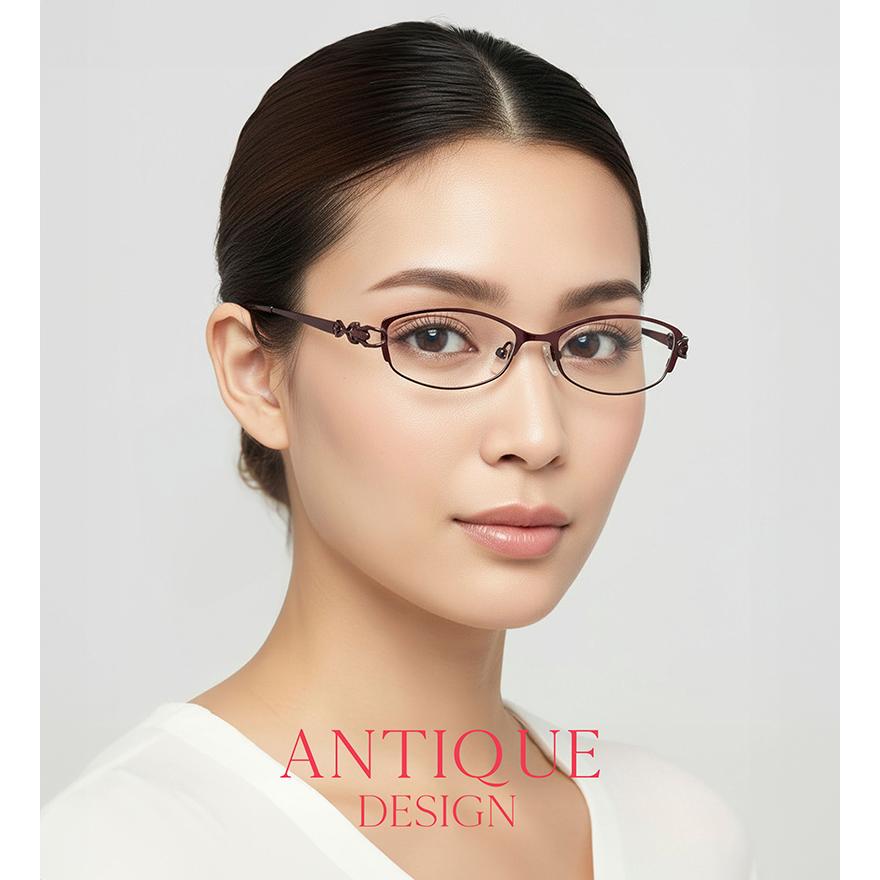 日本製 Nikon レンズ使用 遠近両用メガネ】アンティークデザイン［全額