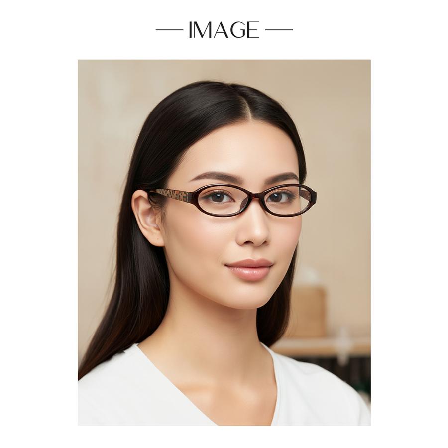 【ブルーライト・UVカット 遠近両用メガネ】TRレオパード［全額返金保証］おしゃれ 女性用 中近両用 眼鏡 老眼鏡 パソコン シニアグラス_4