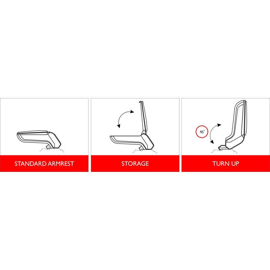 フォルクスワーゲン ポロ 6R／6C '09-'18 専用アームレスト アームスターS スリムタイプ センターコンソールボックス 肘掛 収納 Rati ArmsterS Volkswagen POLO