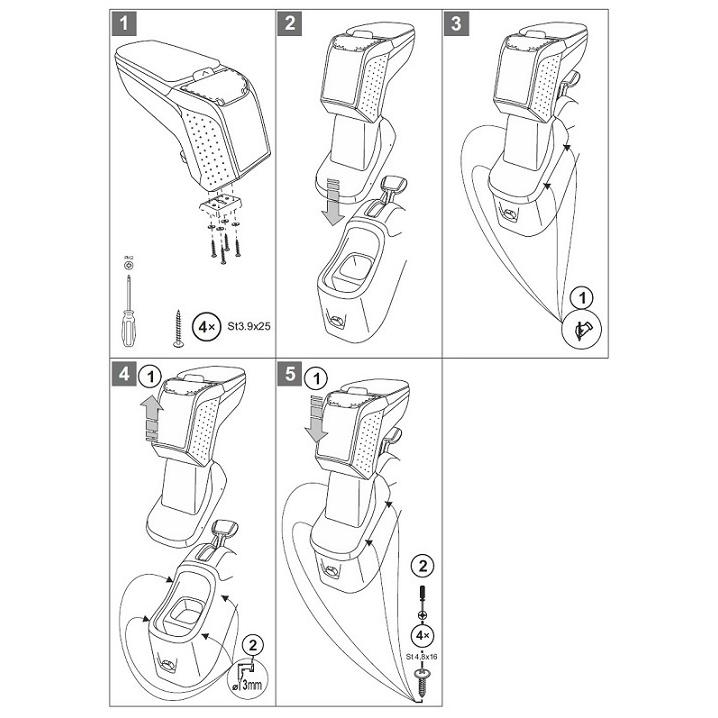 シトロエン C3 エアクロス '19-'21 専用アームレスト アームスター2 モバイルタイプ センターコンソールボックス 肘掛 収納 Rati Armster2 CITROEN C3 AIRCROSS | シトロエン | 17